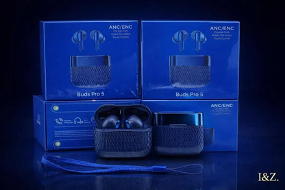 Black Buds Pro 5 Airpods with Fast Charge & Long Battery - Pak Style Hub