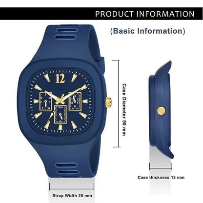 Man's Black Analogue Watch Lightweight Casual - Pak Style Hub