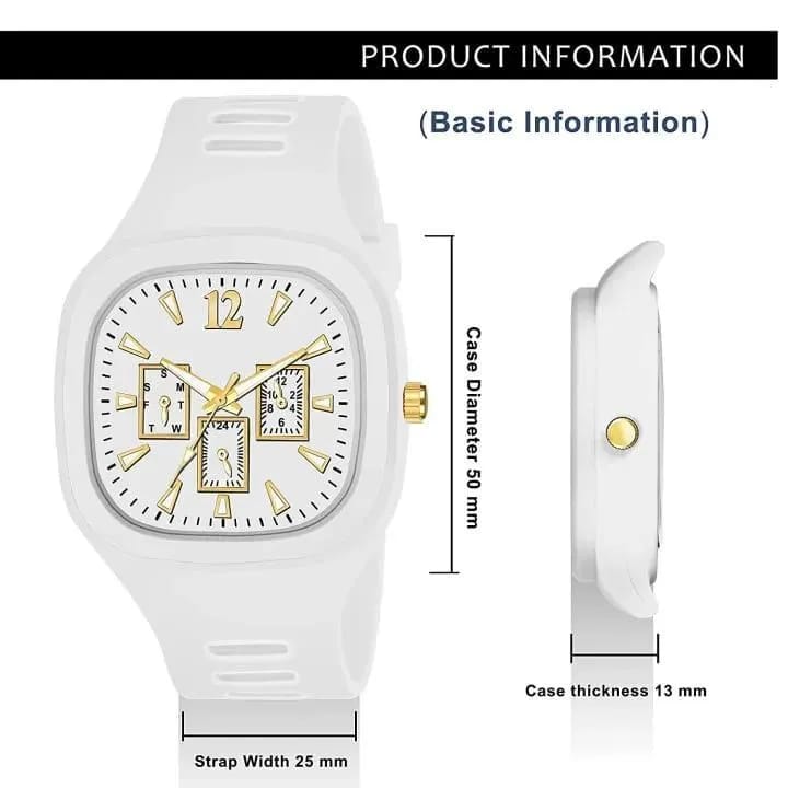 Man's Black Analogue Watch Lightweight Casual - Pak Style Hub
