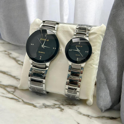 Couple Analog Watch Steel 36mm Set - Pak Style Hub